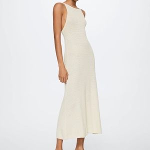 Mango knit maxi dress with open back never worn